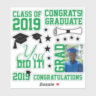 Sticker Diplôme en photo verte