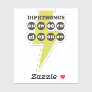 Sticker Dipthongs Apprendre l'anglais avec des phoniques