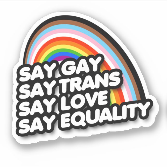 STICKER DIRE GAI DIRE TRANS DIRE AMOUR (Devant)