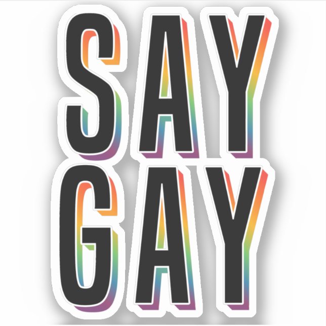 STICKER DIRE GAY (Devant)