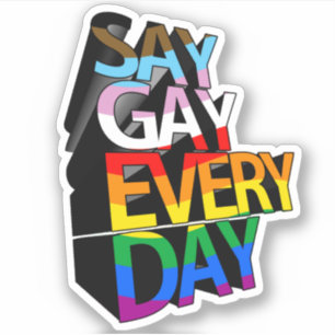 STICKER DIRE GAY CHAQUE JOUR