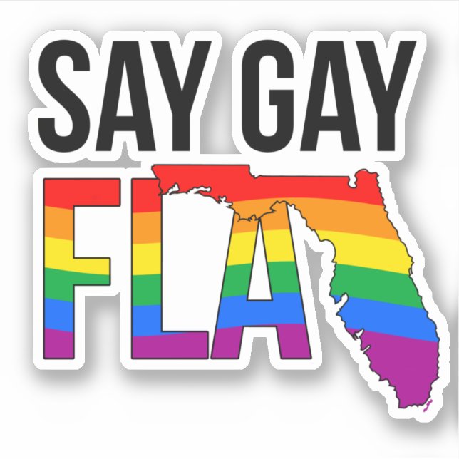 STICKER DIRE GAY FLA (Devant)