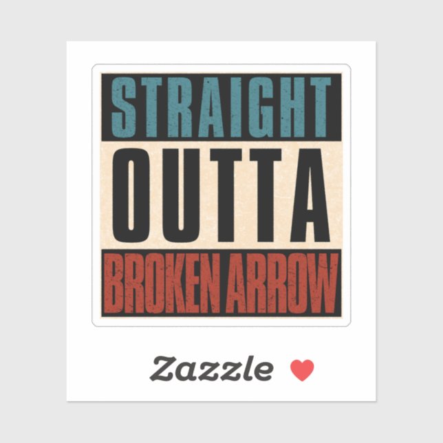 Sticker Directement de Broken Arrow Oklahoma OK (Feuille)