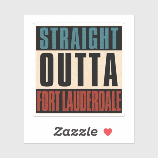 Sticker Directement de Fort Lauderdale Floride FL (Feuille)