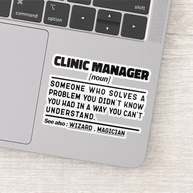 Sticker Directeur de clinique Citation Sarcastique Admin H (Détail)