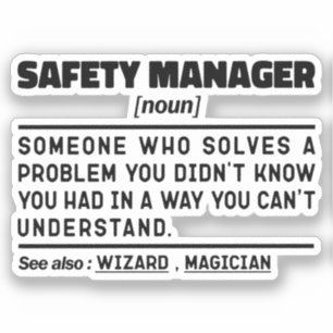 Sticker Directeur de la sécurité Nom Travailleur retraité 