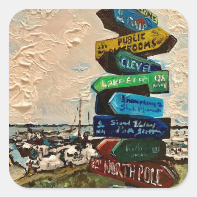 Sticker "Direction Marker on Kelley's Island" (Devant)