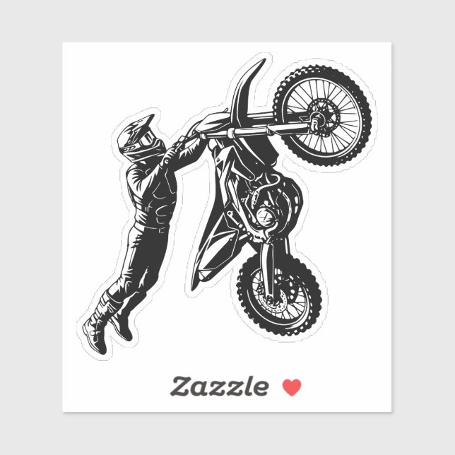 Sticker Dirt Bike Rider (Feuille)