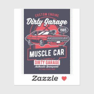 Sticker Dirty Garage Muscle Car Club