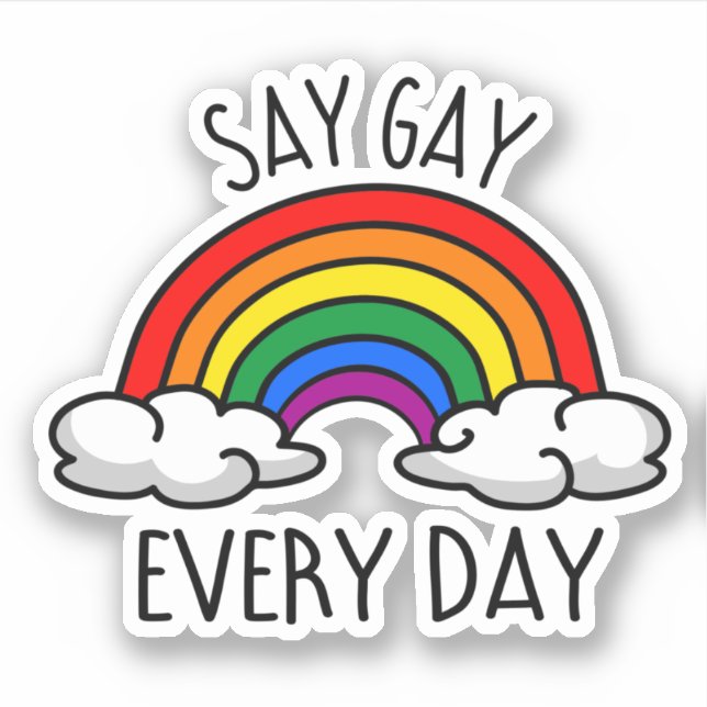 Sticker Dis Gay Chaque Jour (Devant)
