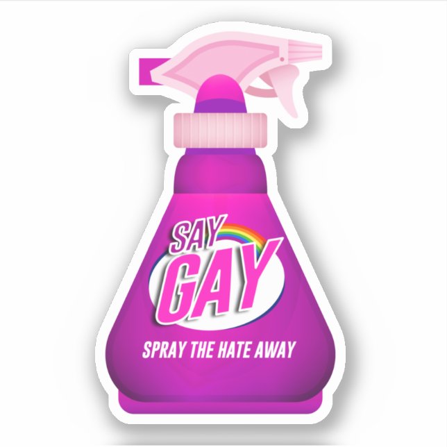 Sticker Dis Gay Spray (Devant)