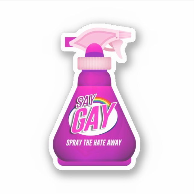 Sticker Dis Pulvérisation Gay (Devant)