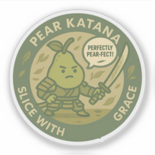 Sticker Discipline de Samouraï à la Poire Enjouée