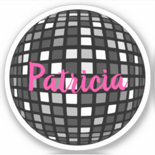 Sticker Disco Ball Cool Dancing Party Nom personnalisé