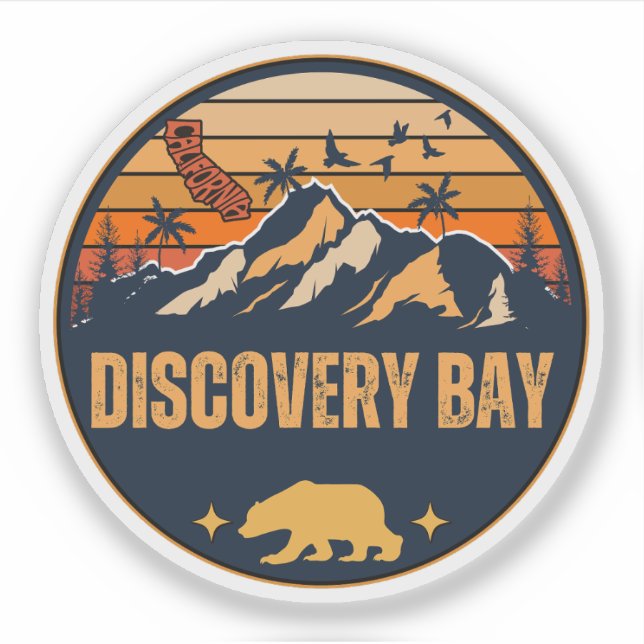 Sticker Discovery Bay, Californie (Devant)
