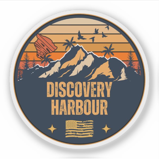 Sticker Discovery Harbour, Hawaï (Devant)
