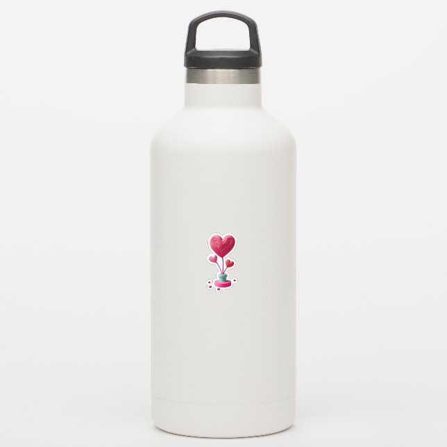 Sticker Disposition de cœur (Bouteille d'eau)