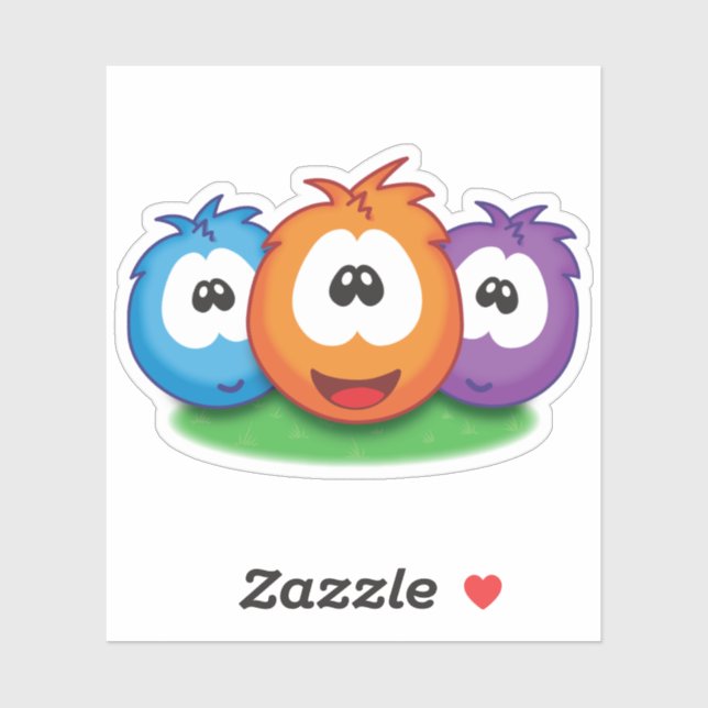 Sticker Disposition trio de style d'icône Sneezies ! (Feuille)
