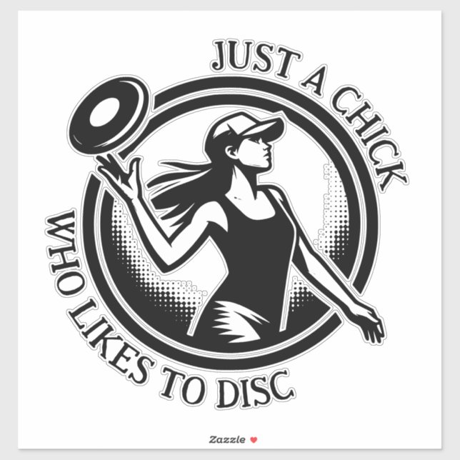 Sticker Disque féminin personnalisé Golf (Feuille)