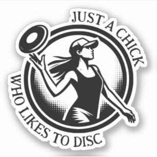 Sticker Disque féminin personnalisé Golf
