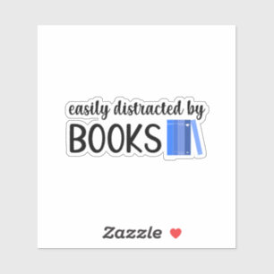 Sticker Distrait par les livres