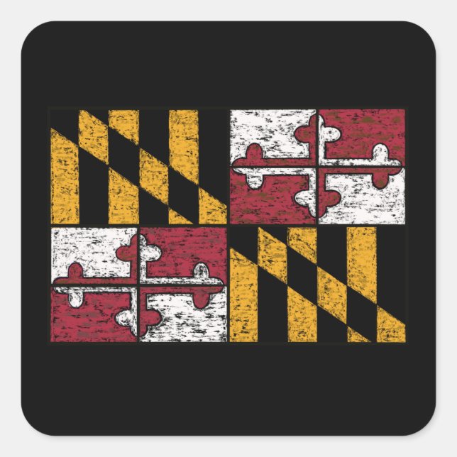 Sticker Distressed State du Maryland (Devant)