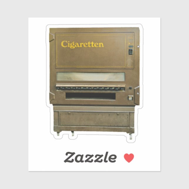 Sticker Distributeur de cigarettes vintage (Feuille)