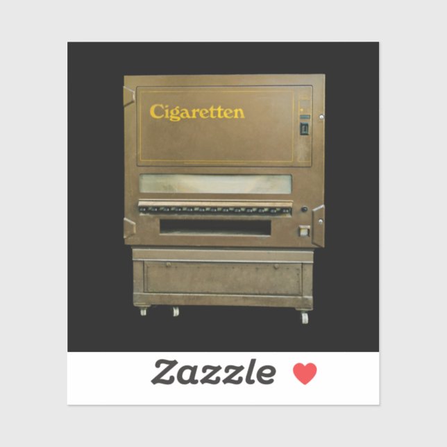 Sticker Distributeur de cigarettes vintage (Feuille)