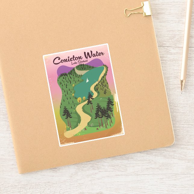 Sticker District de Coniston Water Lake (Carnet)