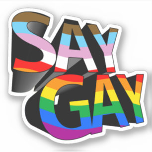 Sticker Dites Gay Progressive Pride