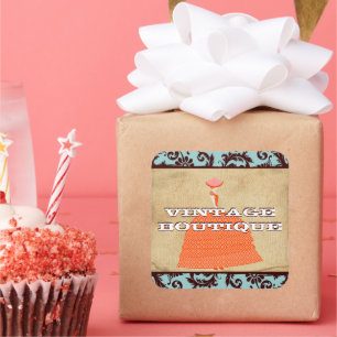 Sticker Diva Mode Orange Retro Dots