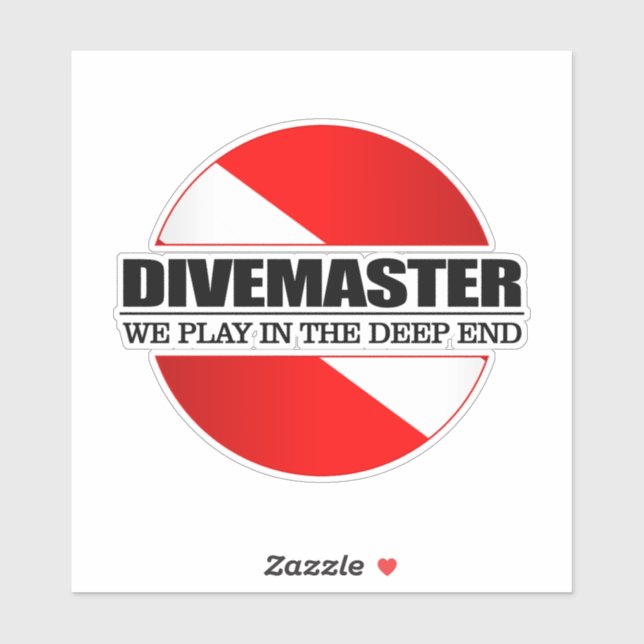 Sticker Divemaster (rd) (Feuille)