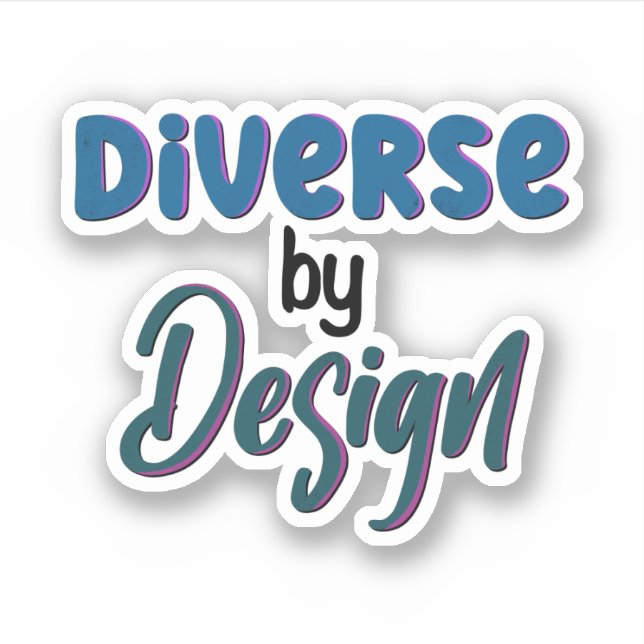 Sticker Diverse par conception | Embrasser la neurodiversi (Devant)