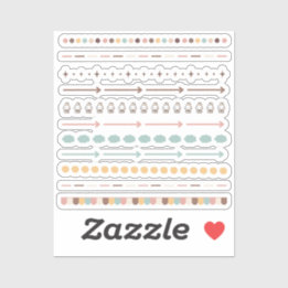 Sticker Dividers tiny latte sheet