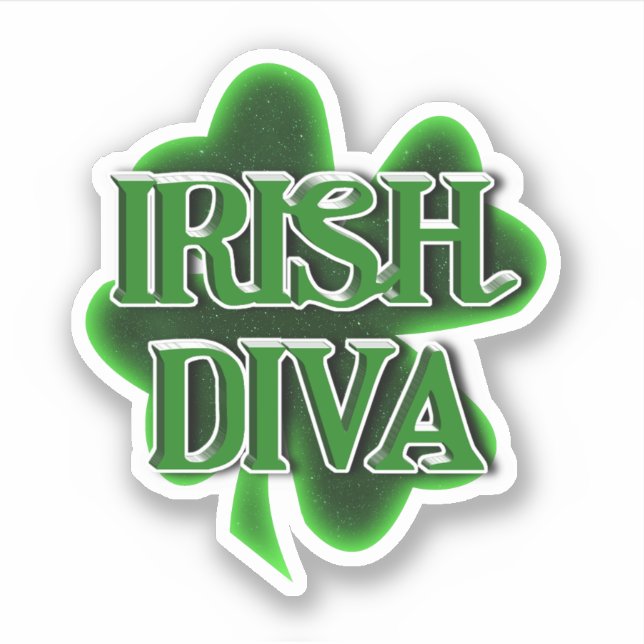 Sticker Divine Irlandaise St. Patrick's Day (Devant)