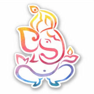 Sticker Diwali coloré Ganesha Chaturthi