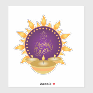 Sticker Diwali Custom-Cut Vinyl