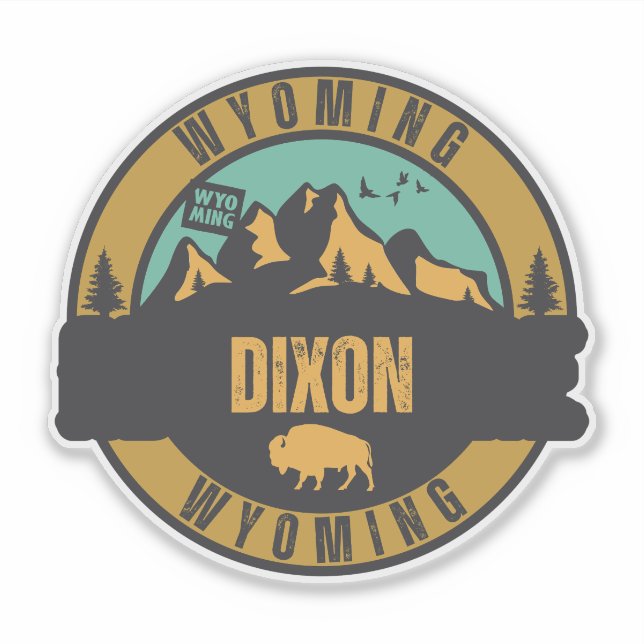 Sticker Dixon, Wyoming (Devant)