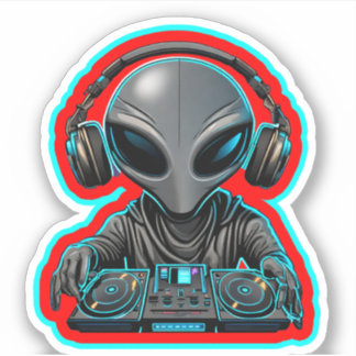 Sticker DJ Alien