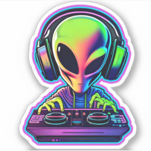 Sticker DJ Alien