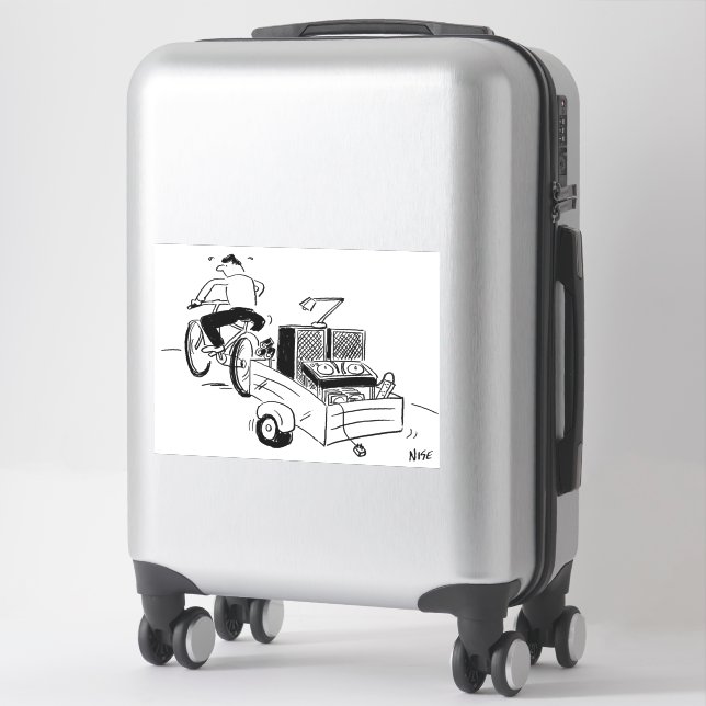 Sticker DJ Mobile Disco Record Player Dessin (Sur valise)