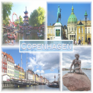 Sticker DK Copenhagen - Jardin Tivoli - Comté d'Amalienbor