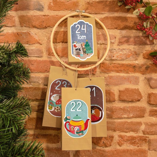 Sticker do-it-yourself Calendrier de l'Avent - Confier Noë (advent calander do it your self stickers)