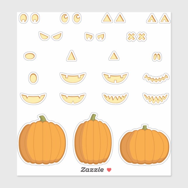 Sticker do-it-yourself Jack-o-Lantern (Feuille)