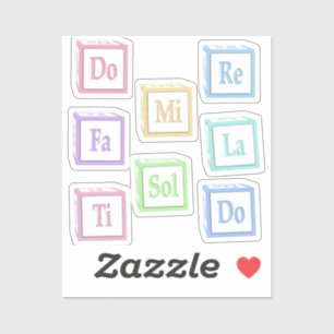 Sticker Do Re Mi Fa Sol La Ti Solfege Musical.Blocs Bébé