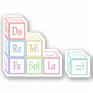 Sticker "Do Re Mi" Stoppée Blocs de bébé musicaux Enfants