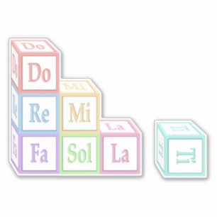Sticker "Do Re Mi" Stoppée Blocs Musicaux Blocs Enfants St