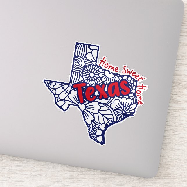 Sticker Dobelles florales du Texas Vinyl Decal (Détail)