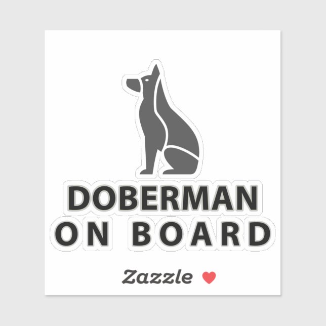 Sticker Doberman à bord (Feuille)