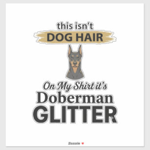 Sticker Doberman Pailleté Conception Vintage Amoureux de C